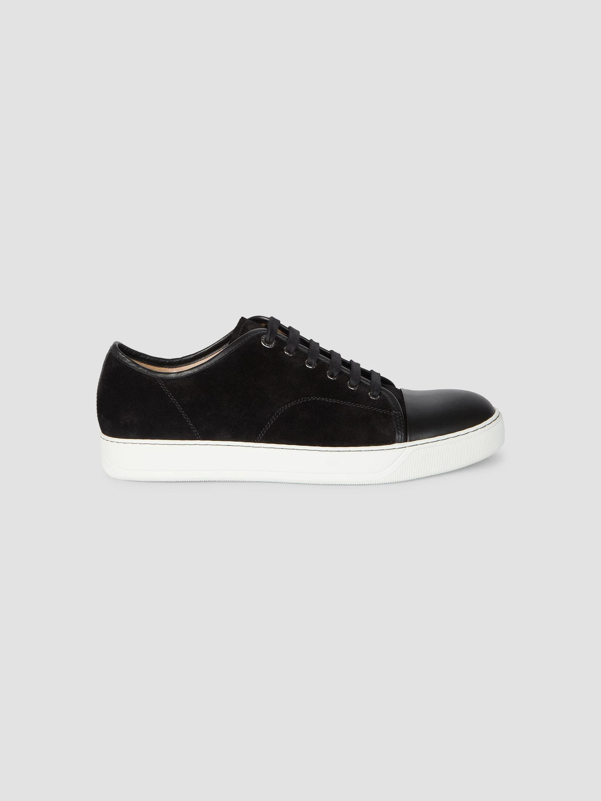 Men's Suede Cap Toe Sneakers - Black - 1