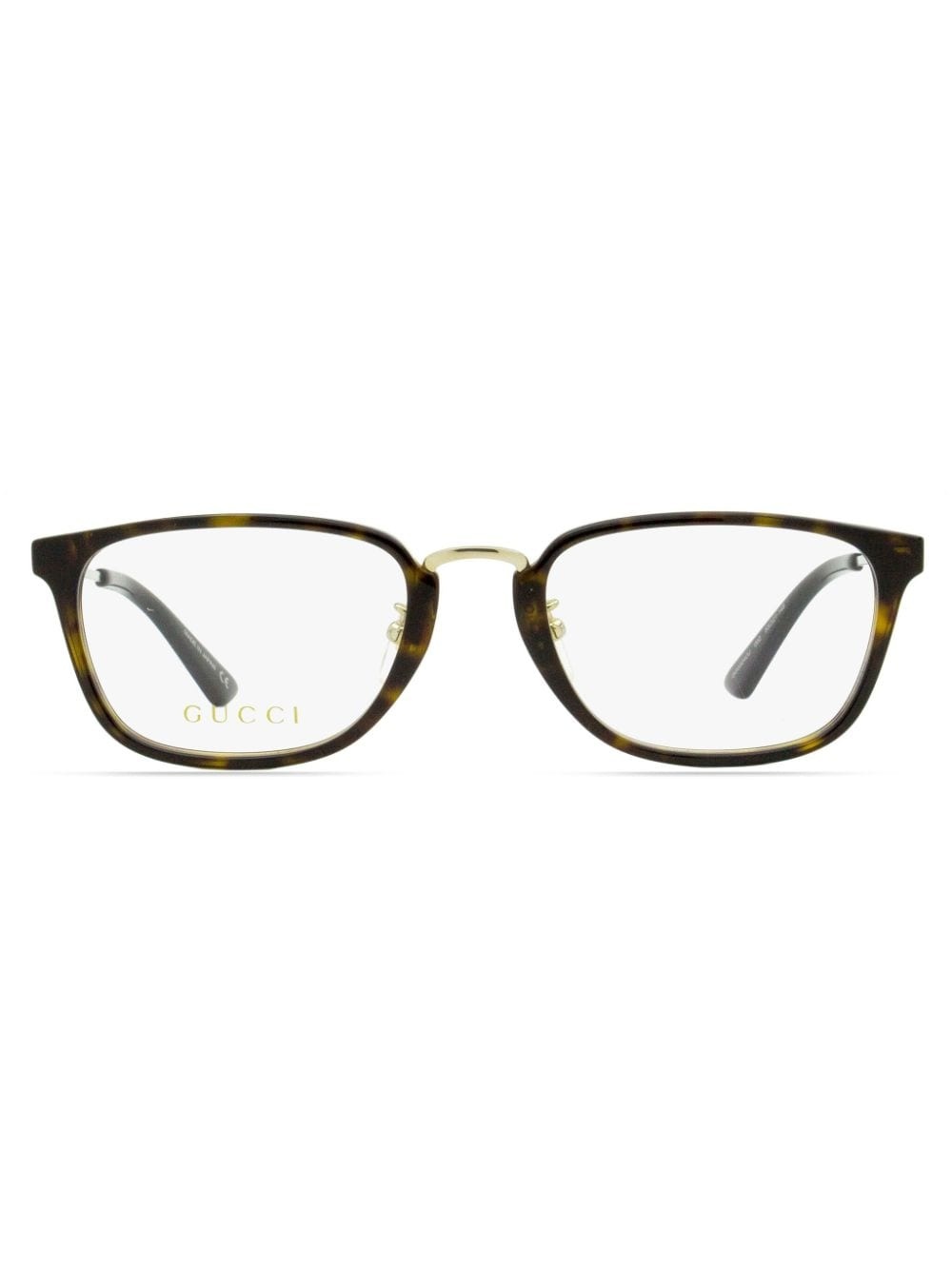 logo-print rectangle-frame glasses - 1