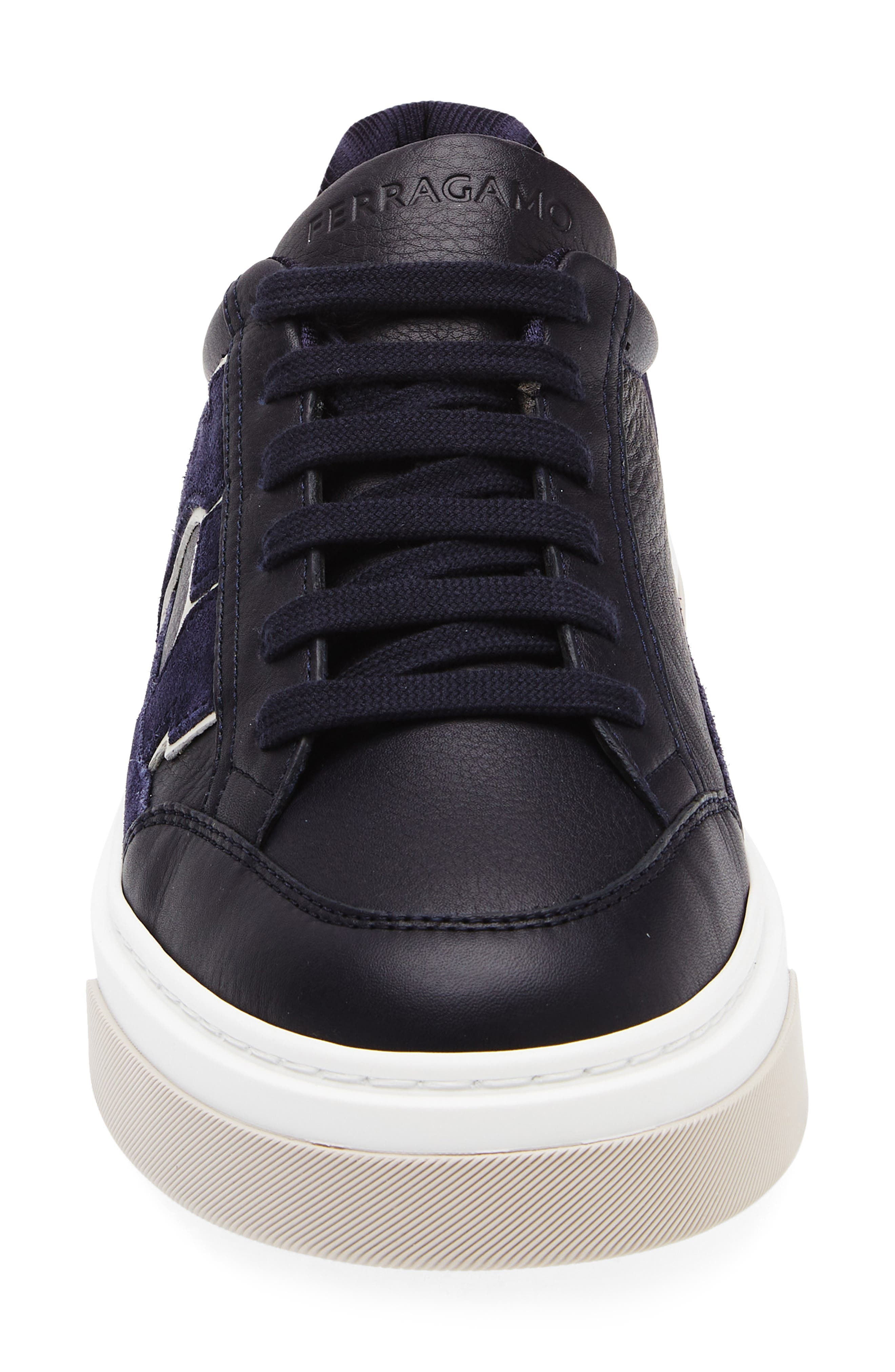 FERRAGAMO Cassina Gancio Low Top Sneaker in Navy Haze at Nordstrom - 4