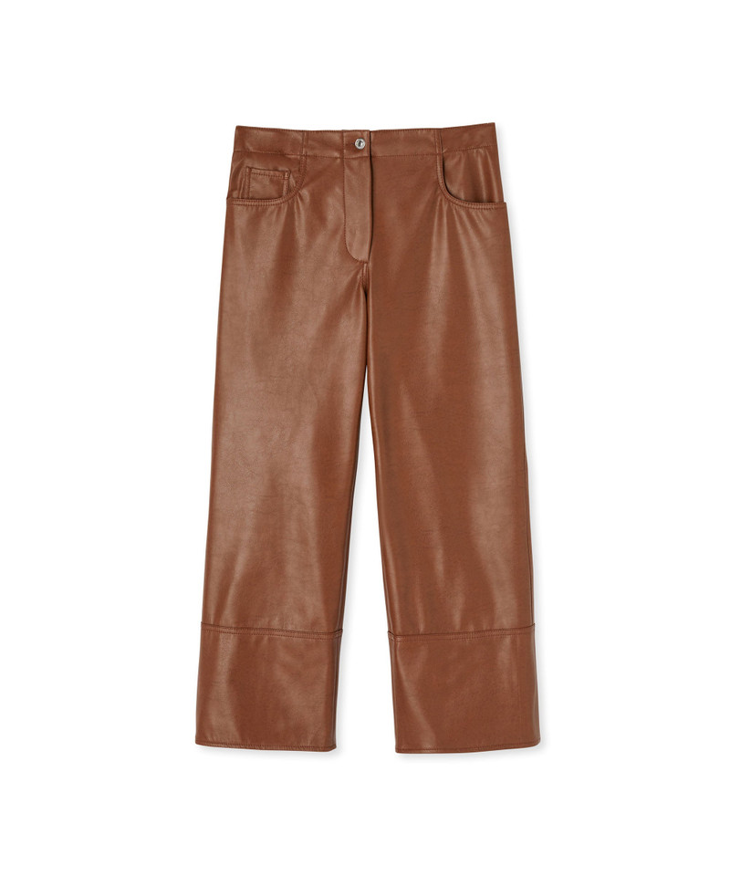 MSGM Faux leather boot-cut pants with straight legs outlook