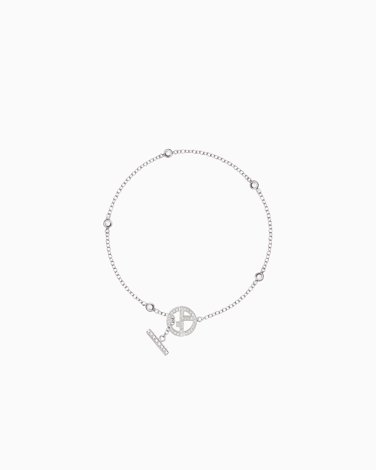 18K WHITE-GOLD, DIAMOND BORGONUOVO BRACELET - 1