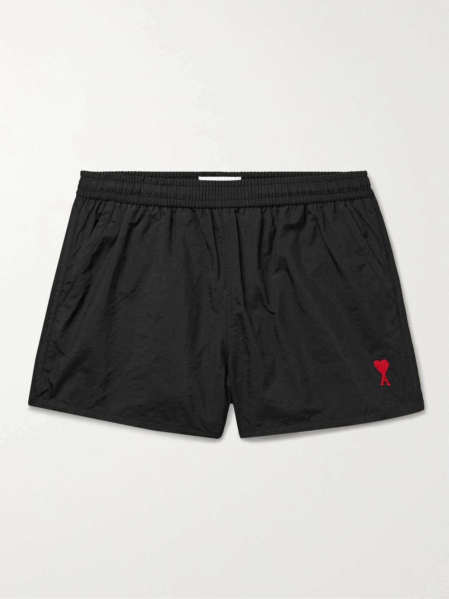 Slim-Fit Short-Length Logo-Embroidered Swim Shorts - 1