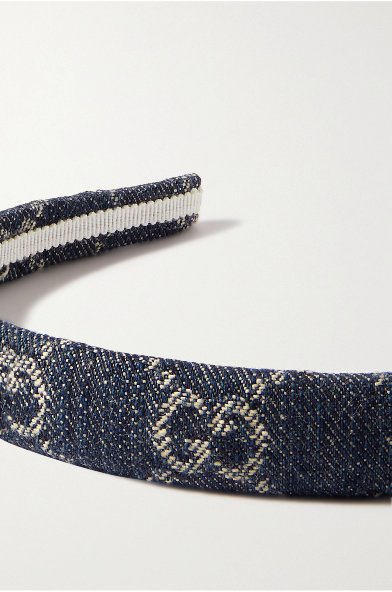 + NET SUSTAIN organic denim-jacquard headband - 2