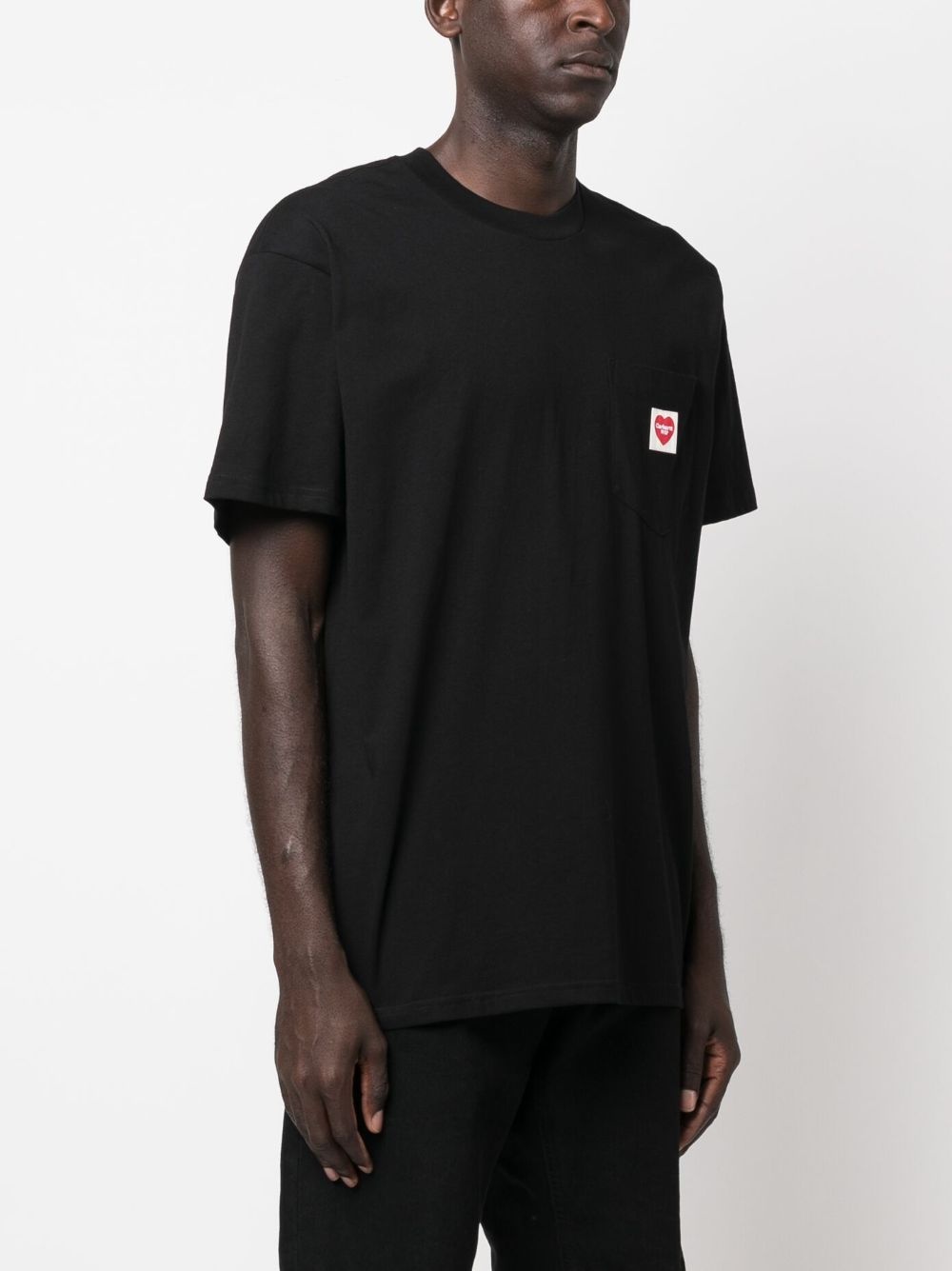 logo-patch cotton T-shirt - 3