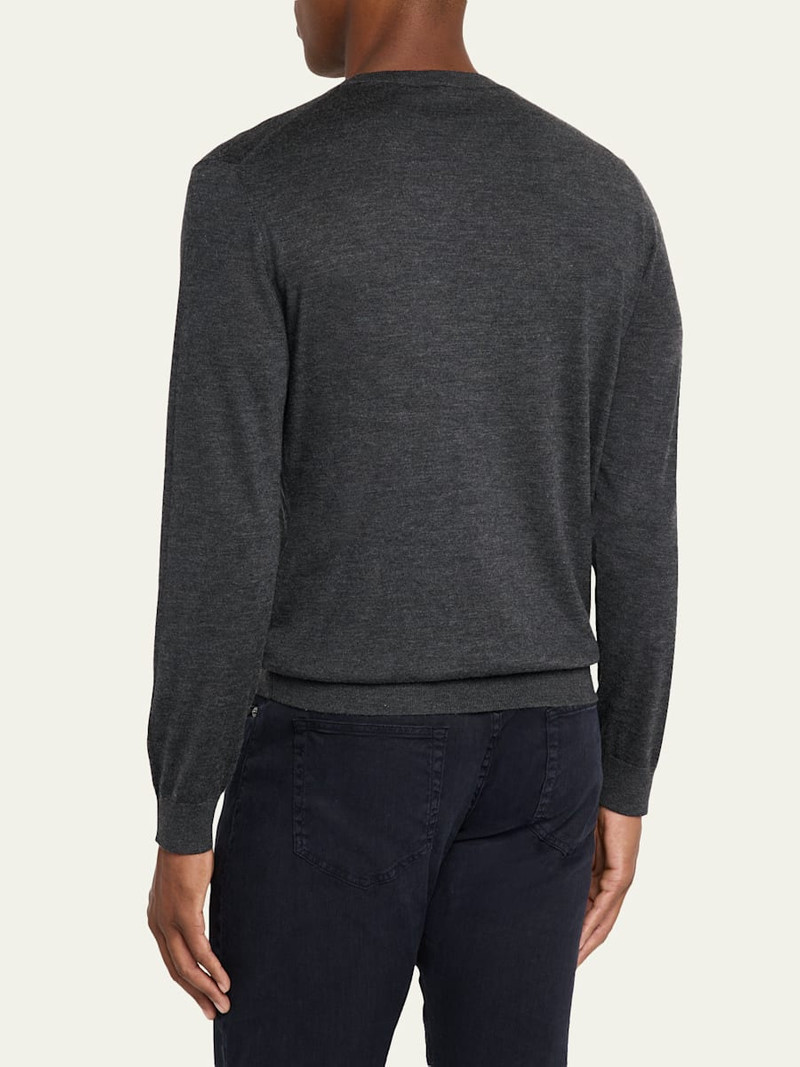 Loro Piana Men's Sottile Wool, Silk and Cashmere Crewneck Sweater outlook