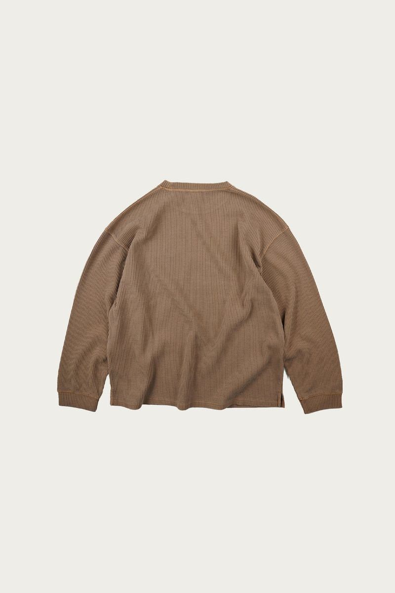 FrizmWORKS Pigment Dyeing Waffle Pocket Tee - Tan outlook