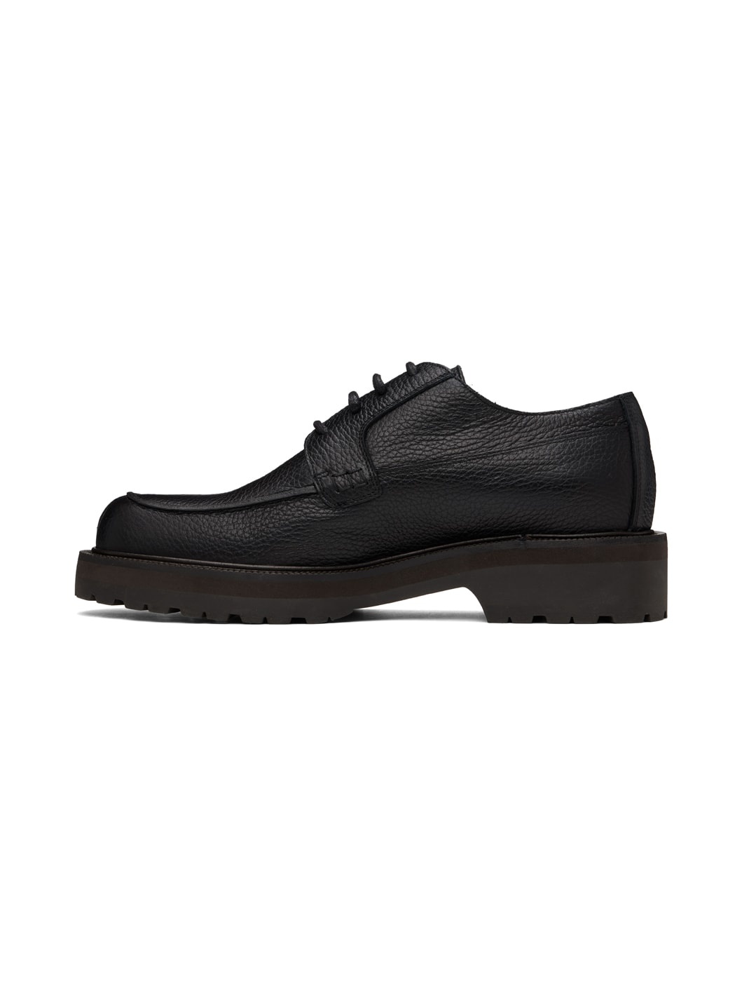 Black Leather Derbys - 3