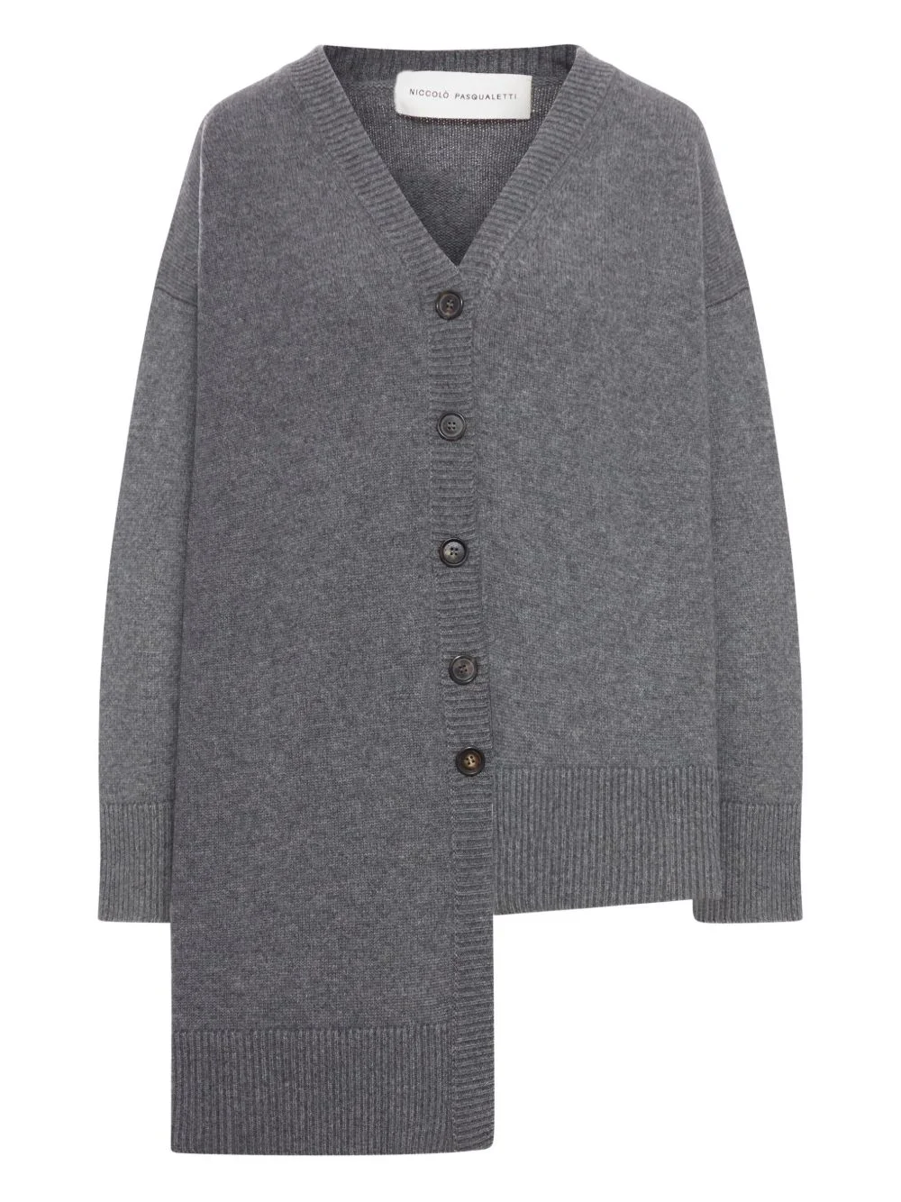 asymmetric cashmere cardigan - 1