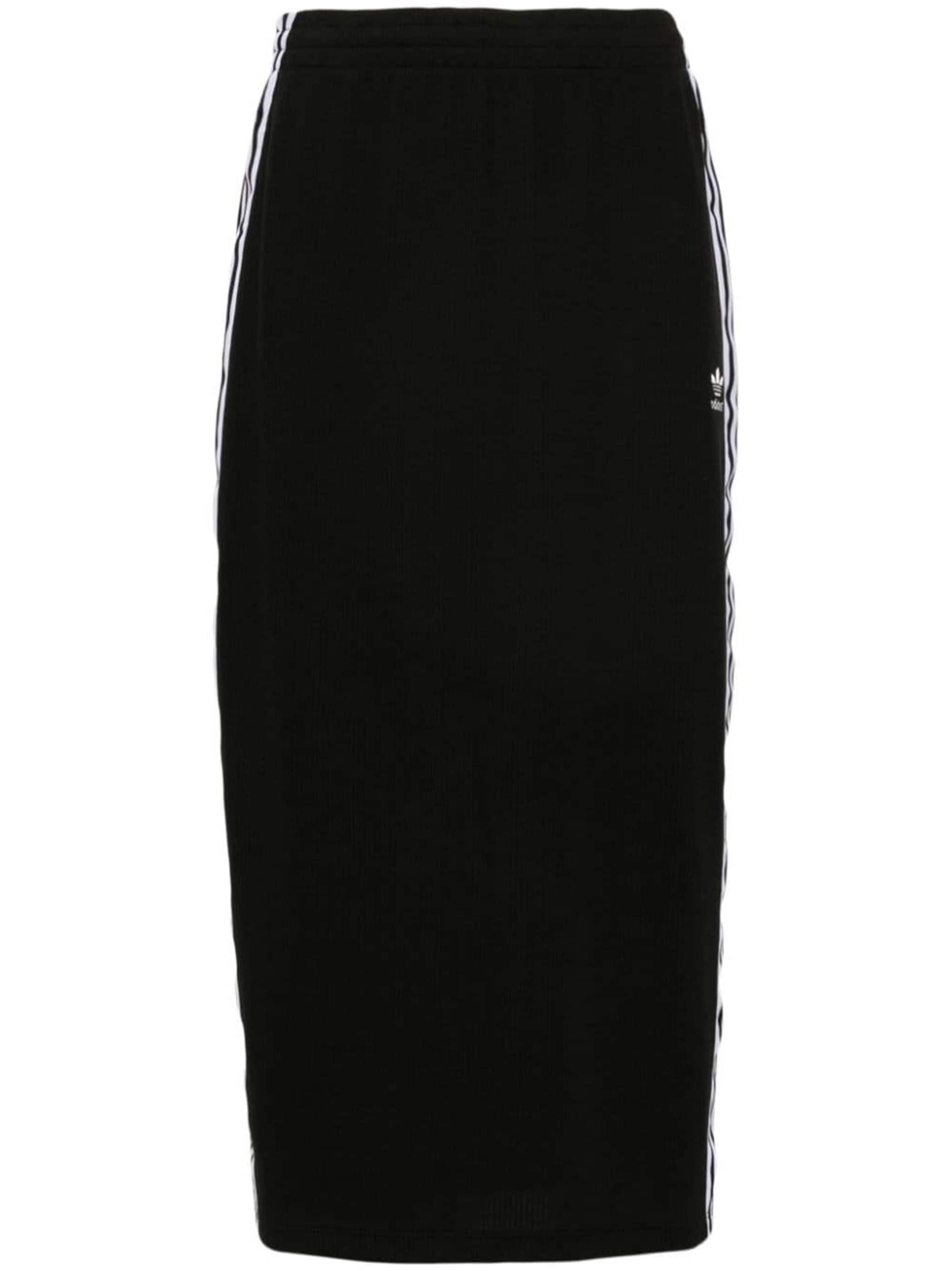 3-stripes ribbed pencil skirt - 1