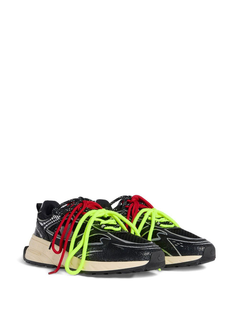 DSQUARED2 lace-up round-toe sneakers outlook