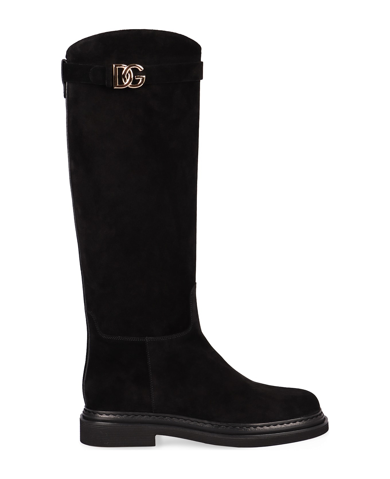 Suede Knee High Boots - 1