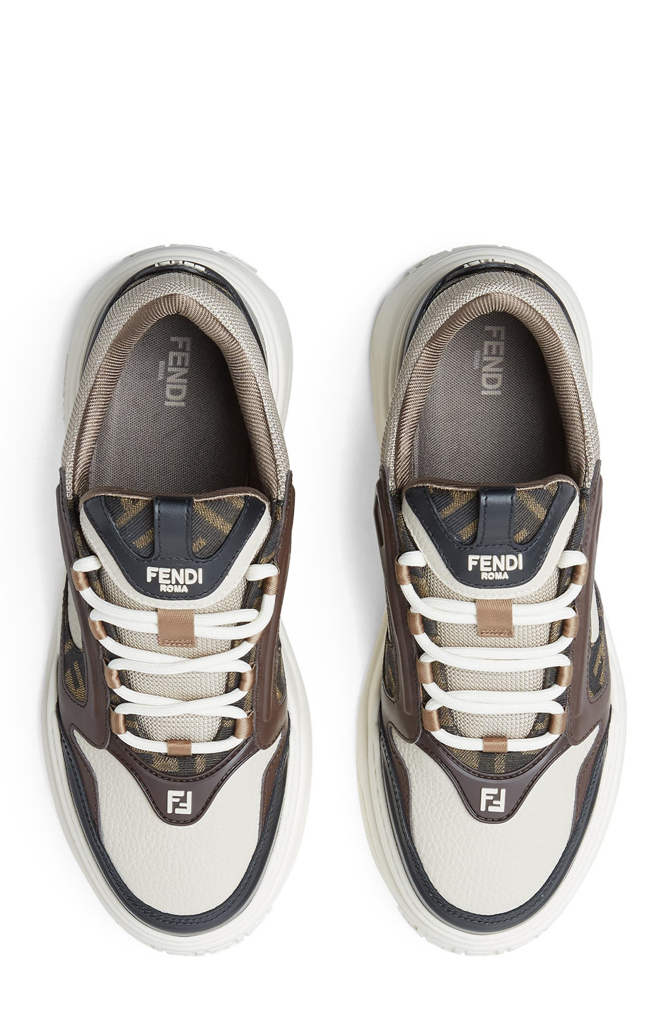 Fendi Force Sneaker in Black/Latte/Beige at Nordstrom - 3