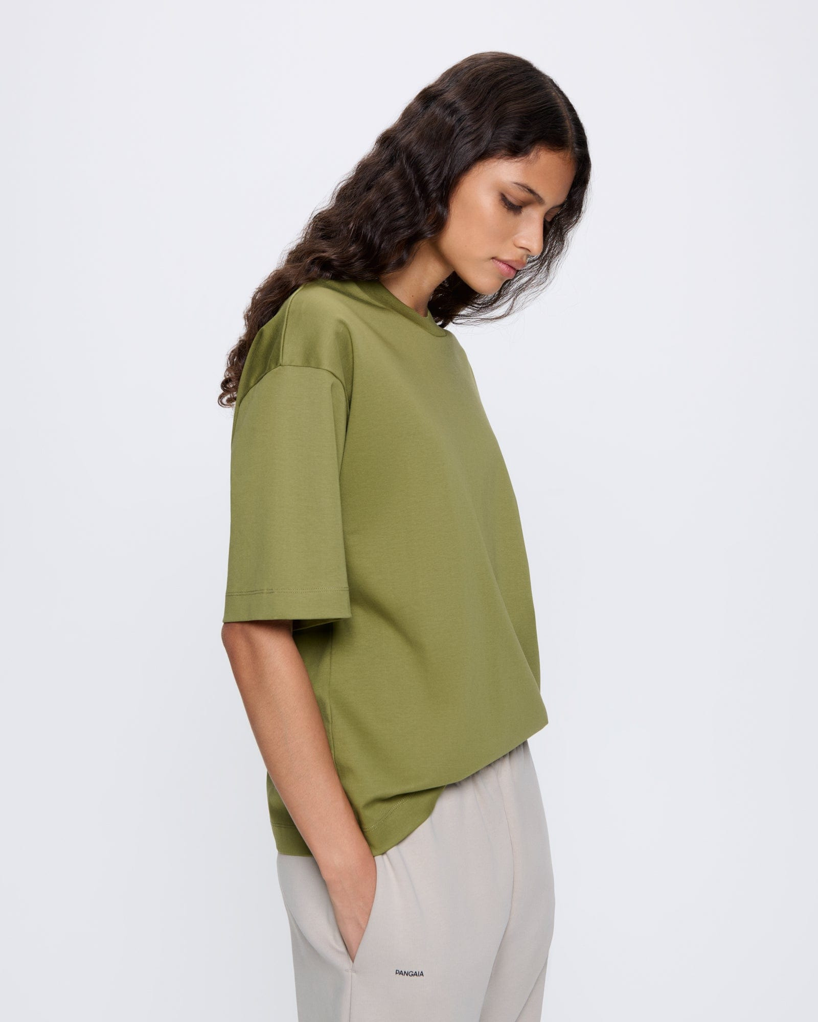 Womens DNA Oversized T-Shirt - Highland Green - 3