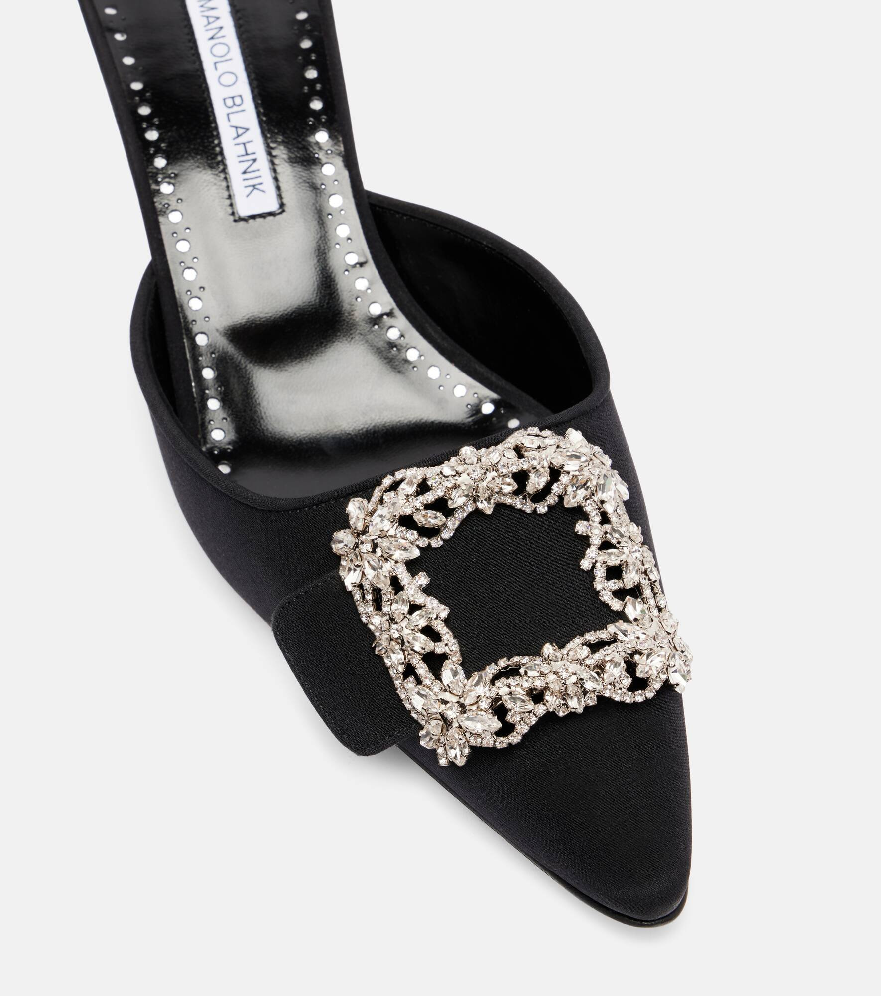 Maysale Jewel 50 crêpe de chine mules - 5