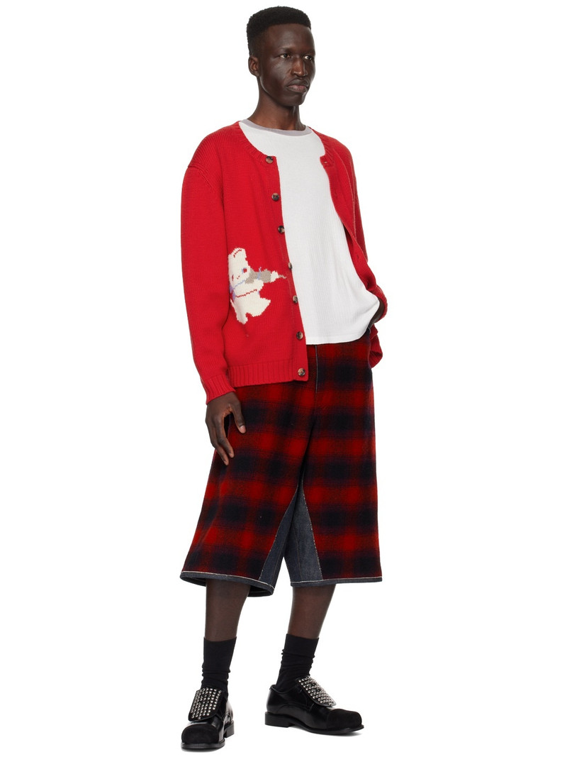 BODE Red Novelty Prose Cardigan outlook