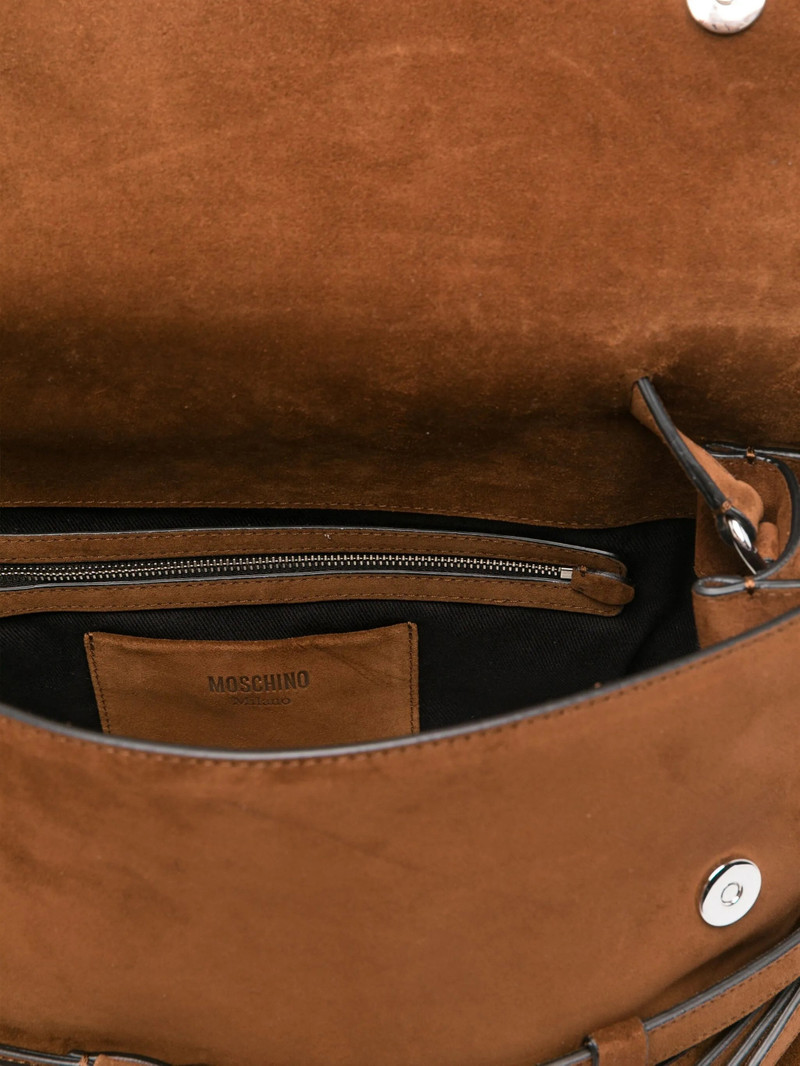 Moschino Moschino Tie Me Belted Suede Tote Bag outlook