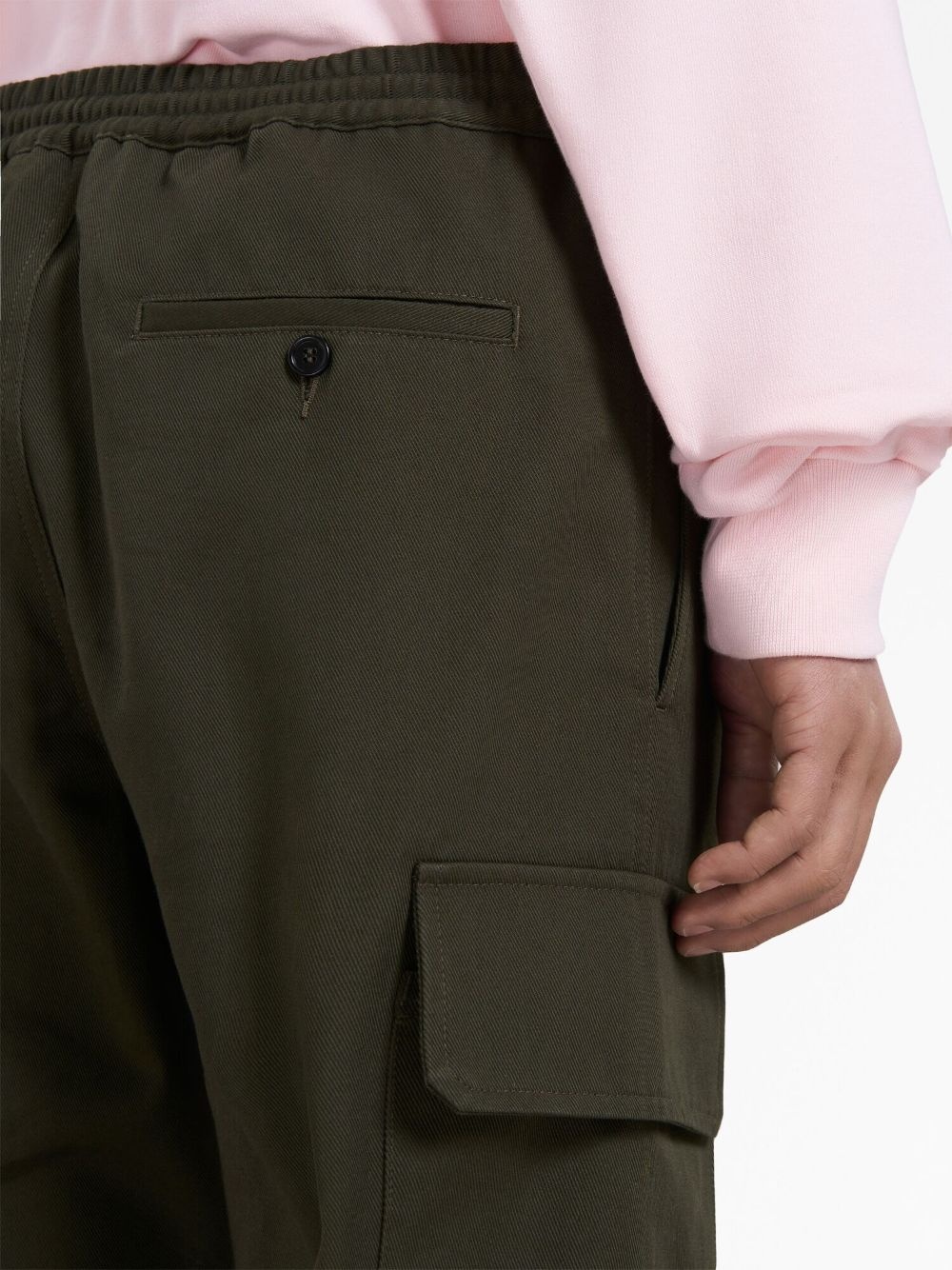 straight-leg cotton cargo trousers - 5