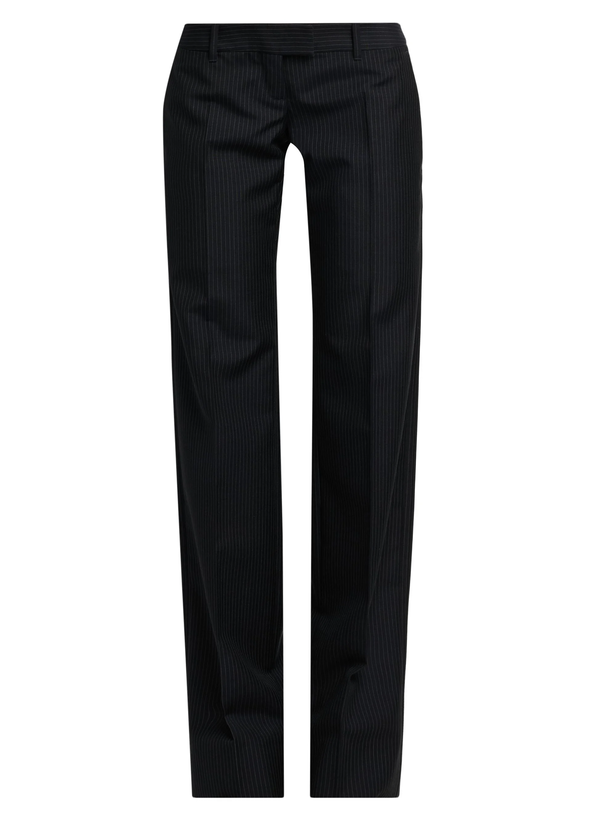 Women's Wool Crop Trousers - Midnight Blue - 1