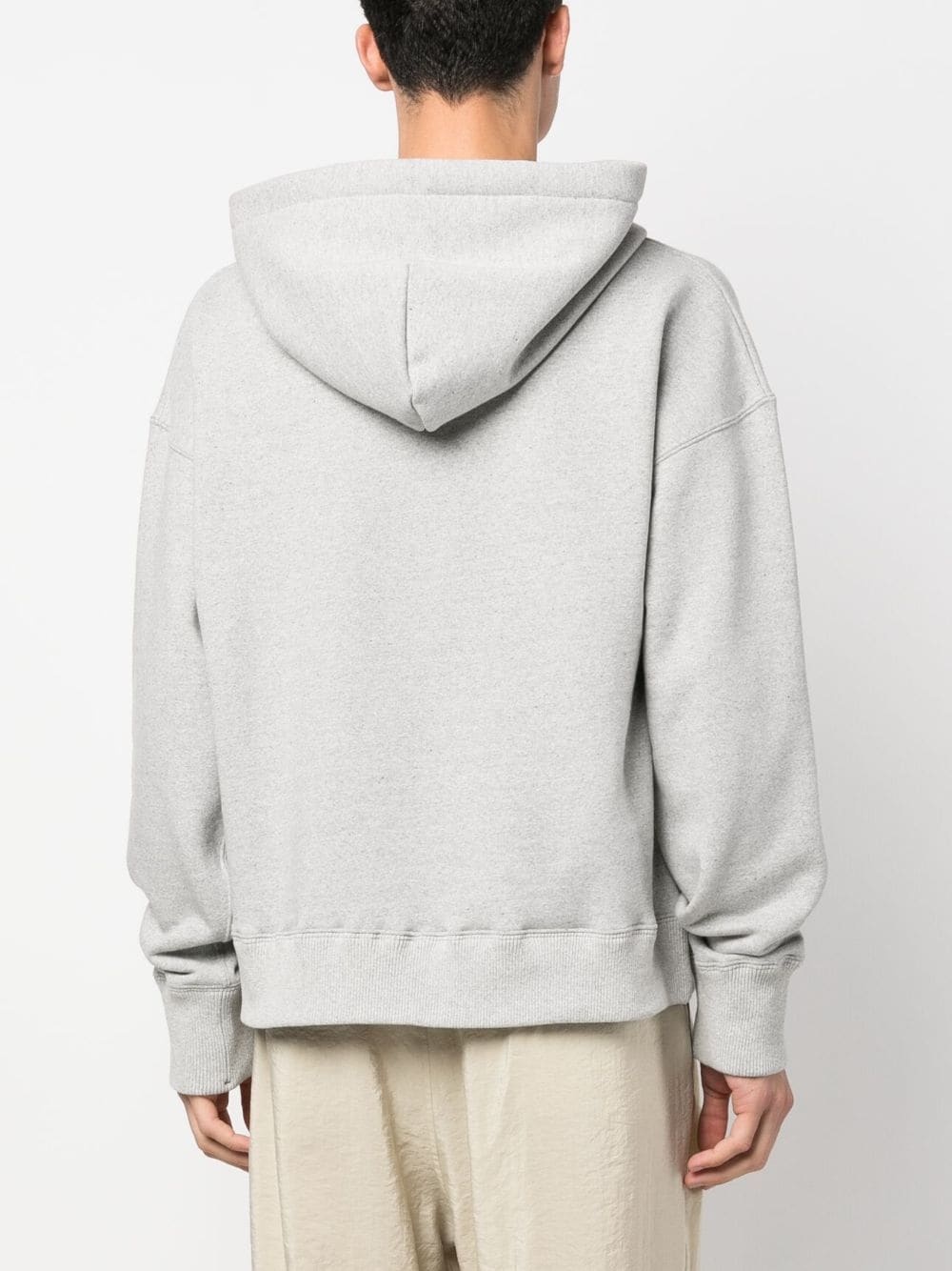 drop-shoulder drawstring hoodie - 4