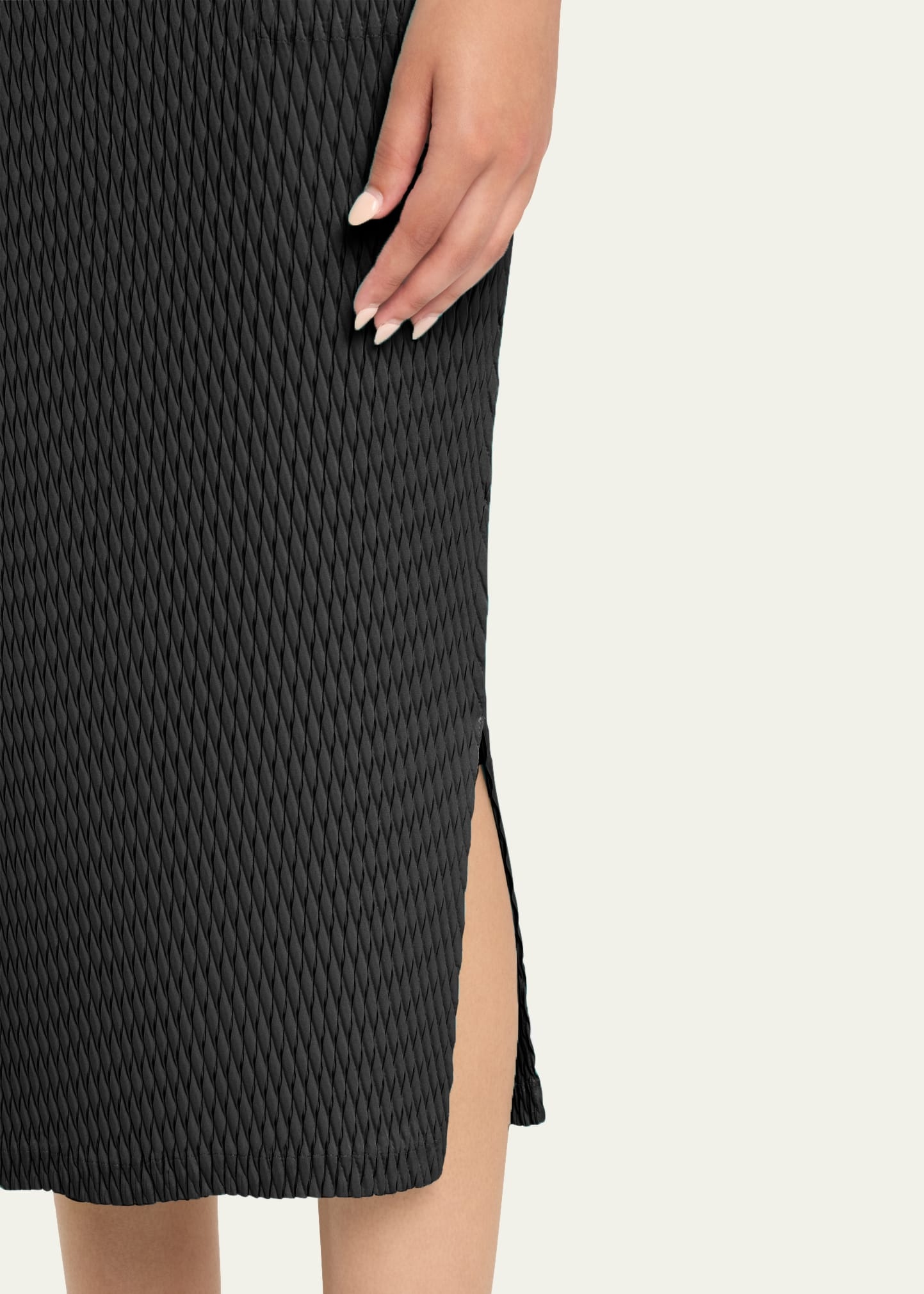 Sleek Pleats Midi Skirt - 5