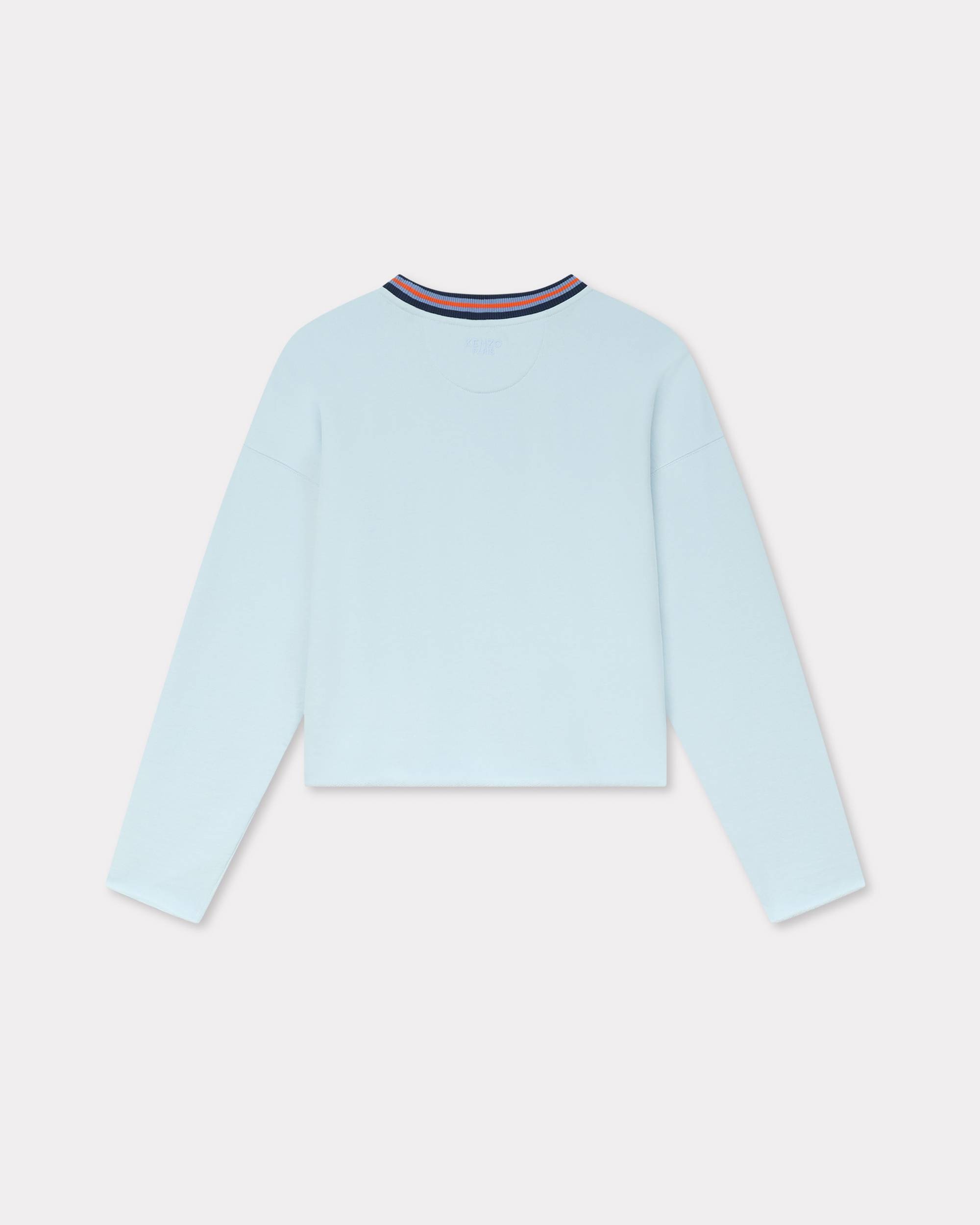 'KENZO Elephant Logo' embroidered short sweatshirt in cotton - 2