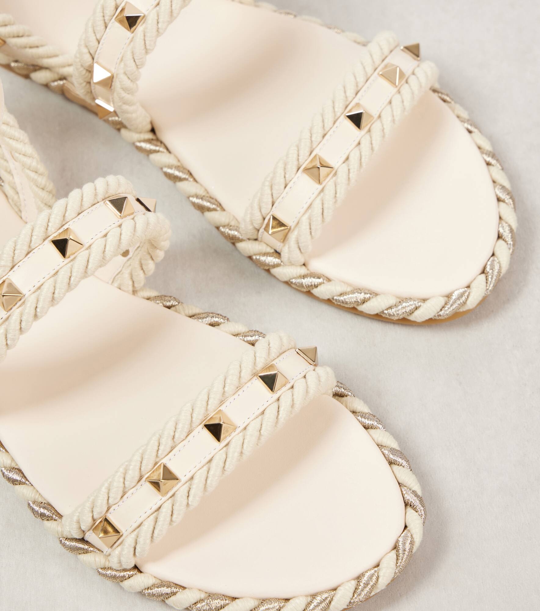 Rockstud Torchon leather sandals - 5