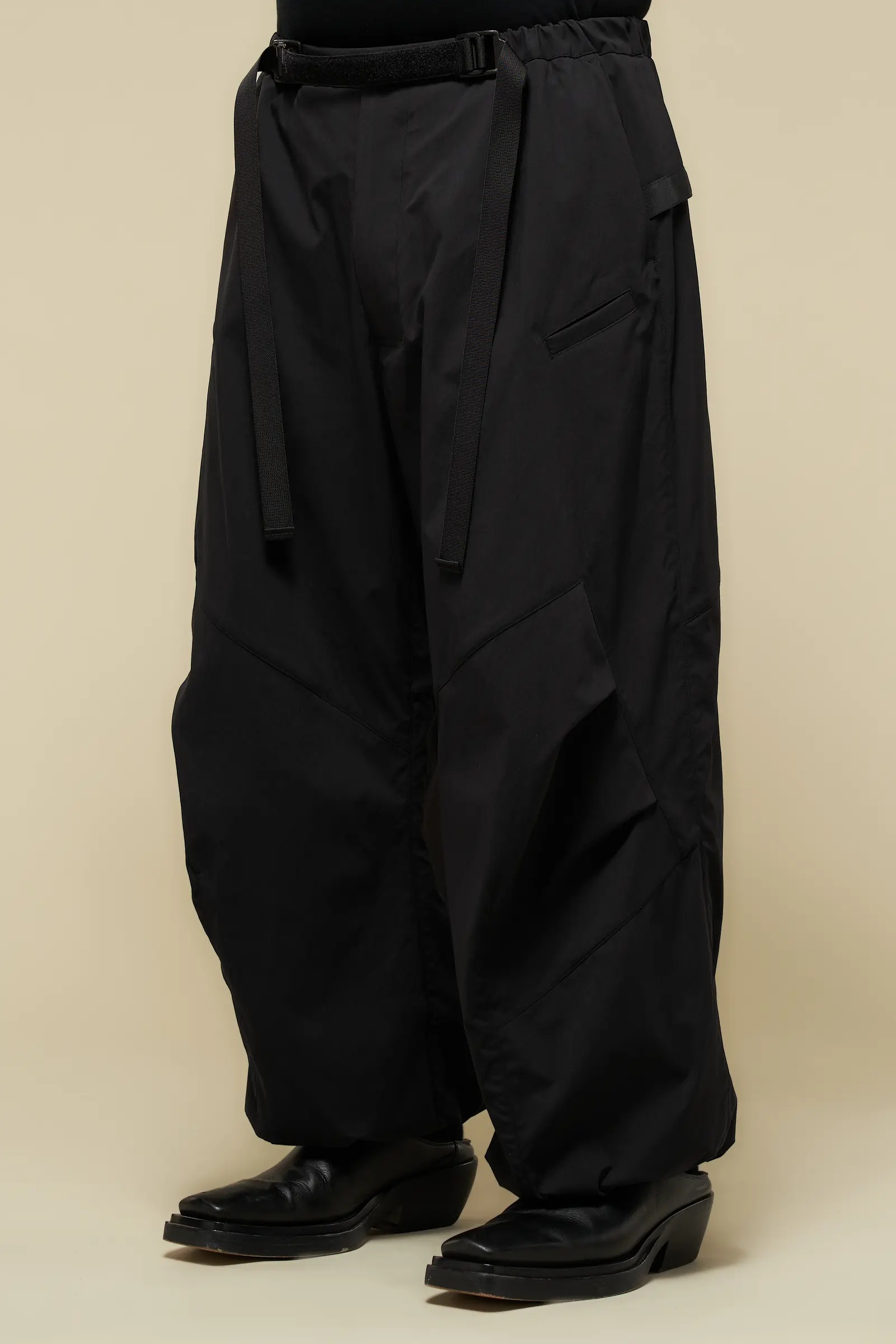 P56B-M Nylon Stretch Web Belt Trouser Black - 13