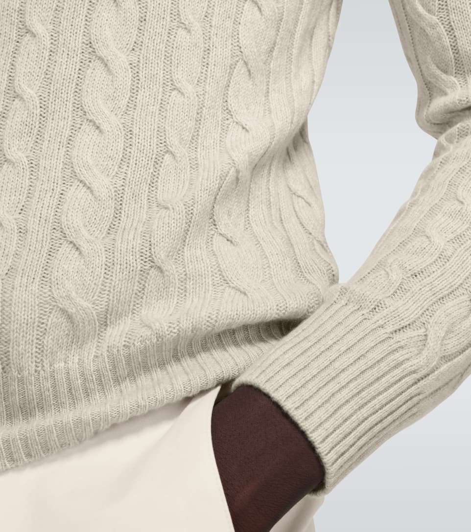 Mezzocollo Treccia cashmere sweater - 5