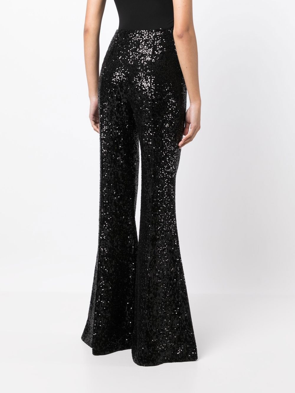 sequin-embellished flared trousers - 4