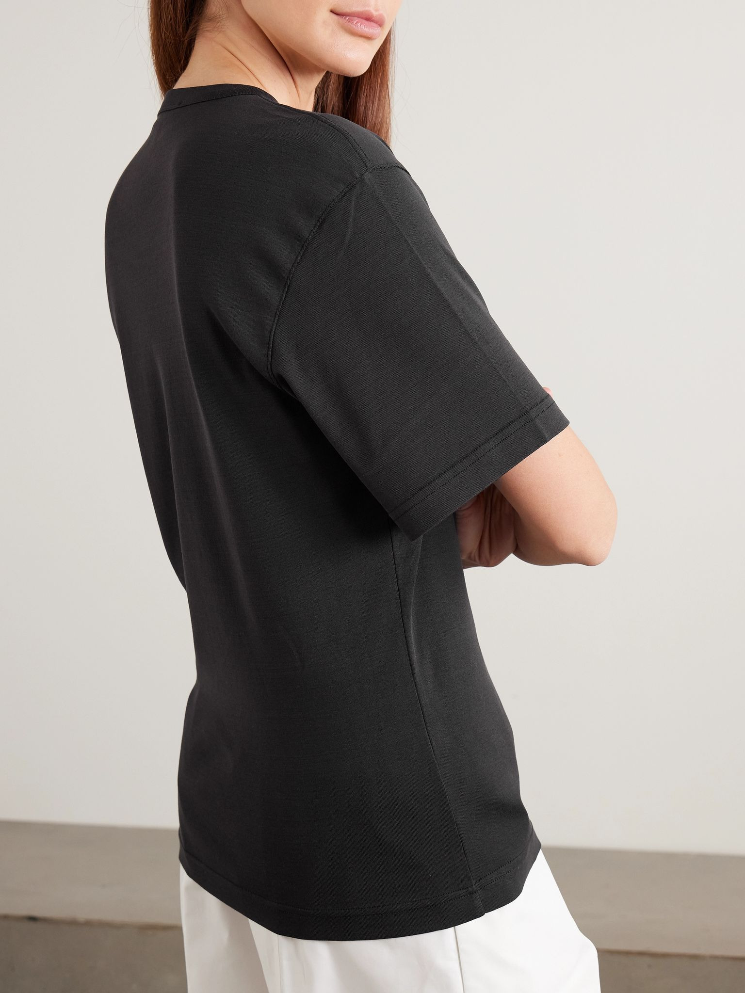 Organic cotton-jersey T-shirt Black - 4