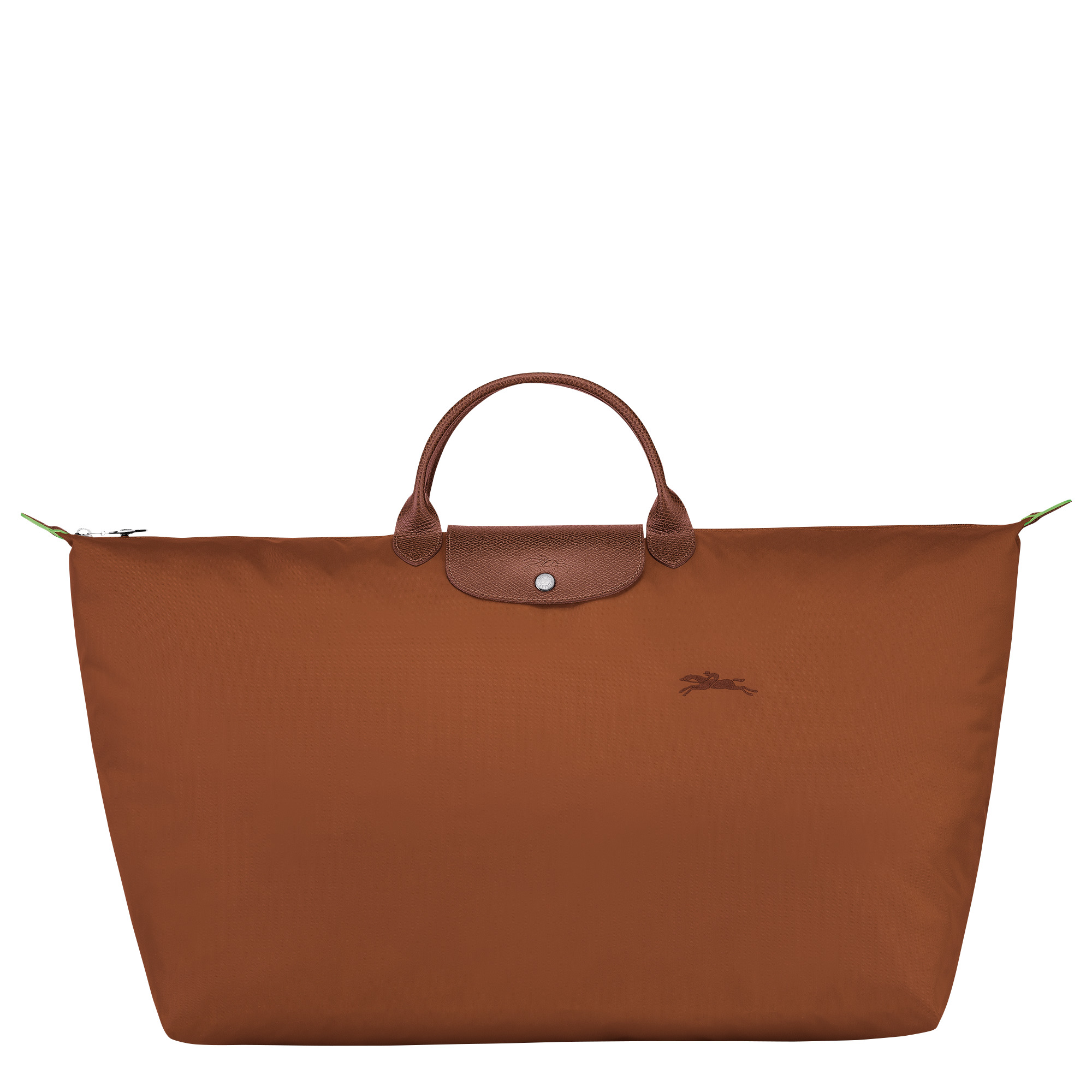 Le Pliage Green M Travel bag Cognac - Recycled canvas - 1