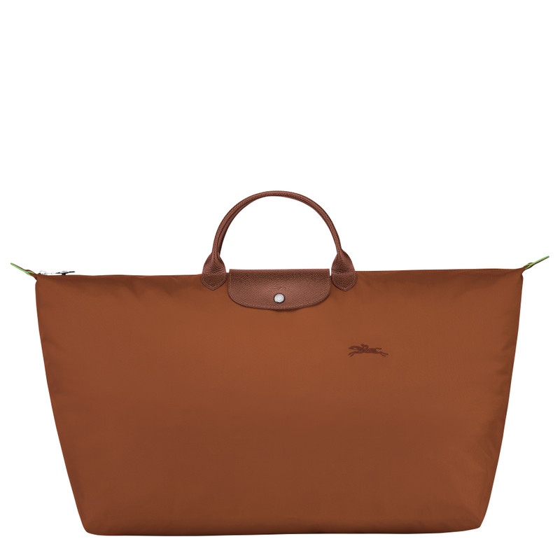 Le Pliage Green M Travel bag Cognac - Recycled canvas 1