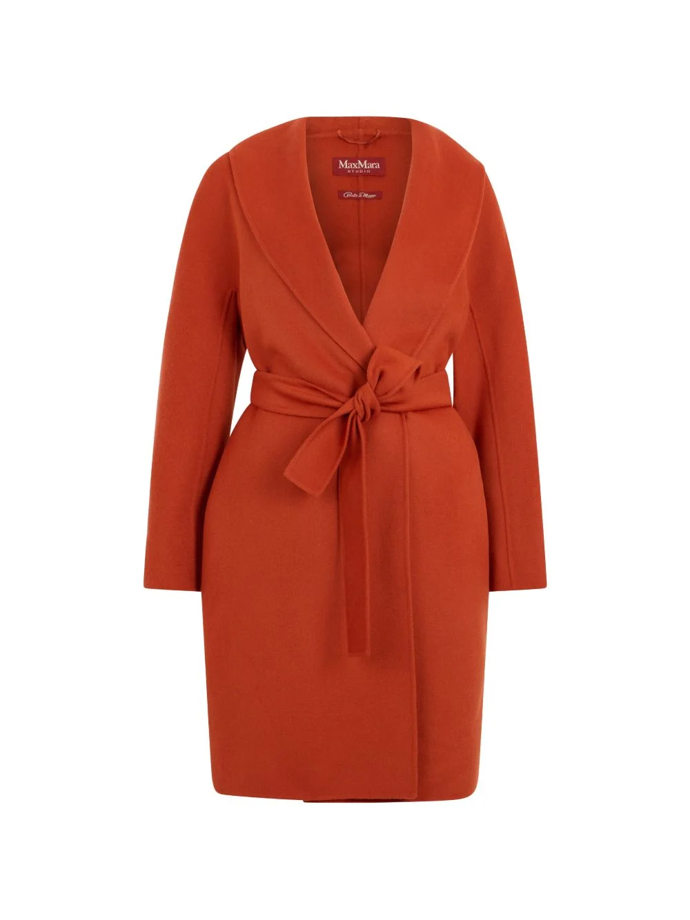 Mstestremo belted shawl-collar coat - 1