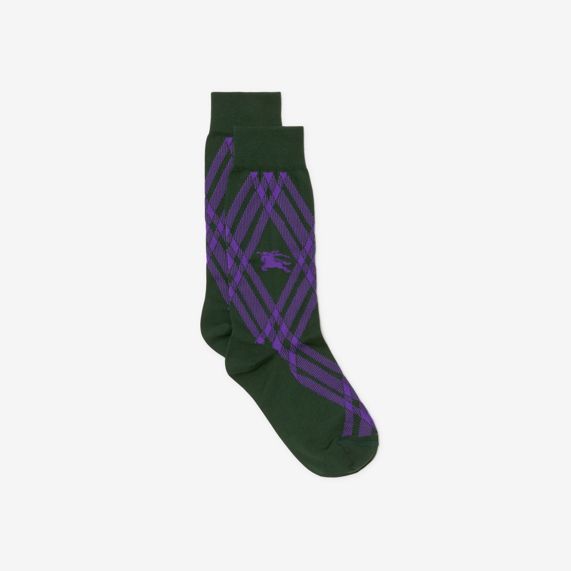 Check Cotton Blend Socks - 2