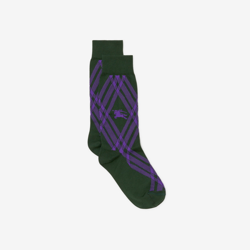 Burberry Check Cotton Blend Socks outlook