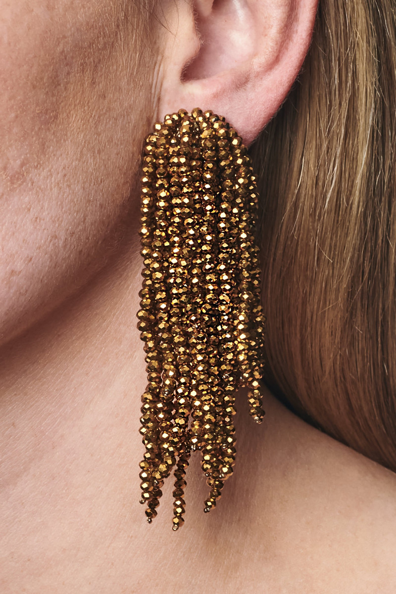 SACHIN & BABI FOUNTAIN EARRINGS - RUST GOLD outlook