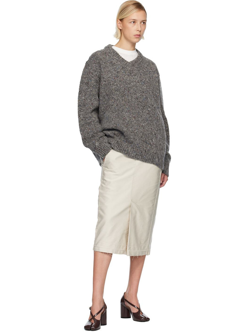 Maison Margiela Gray Wool Sweater outlook