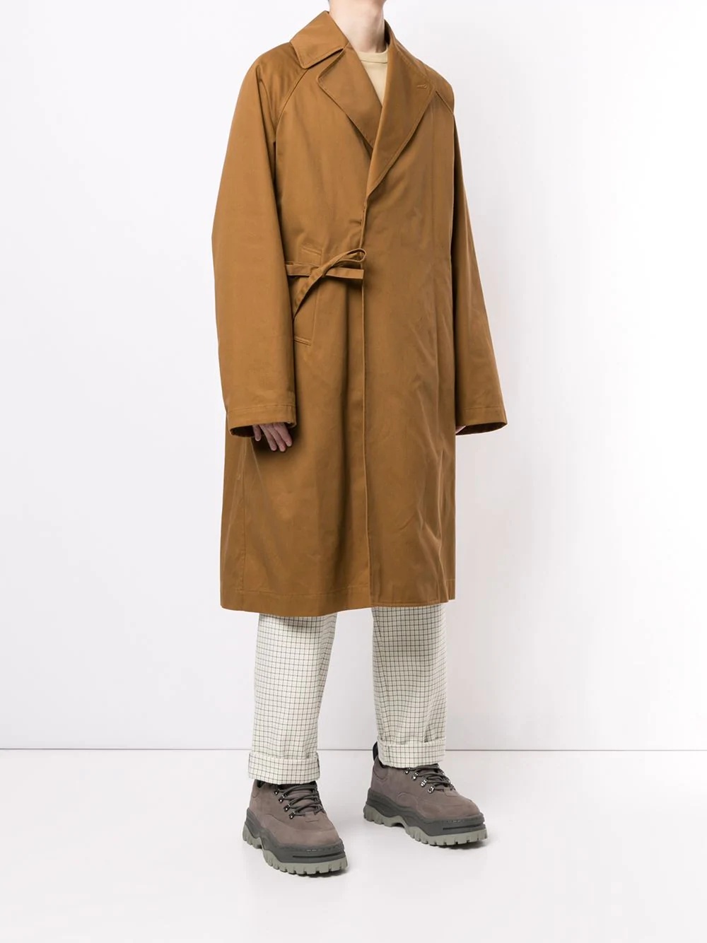 side-tie wrap coat - 3