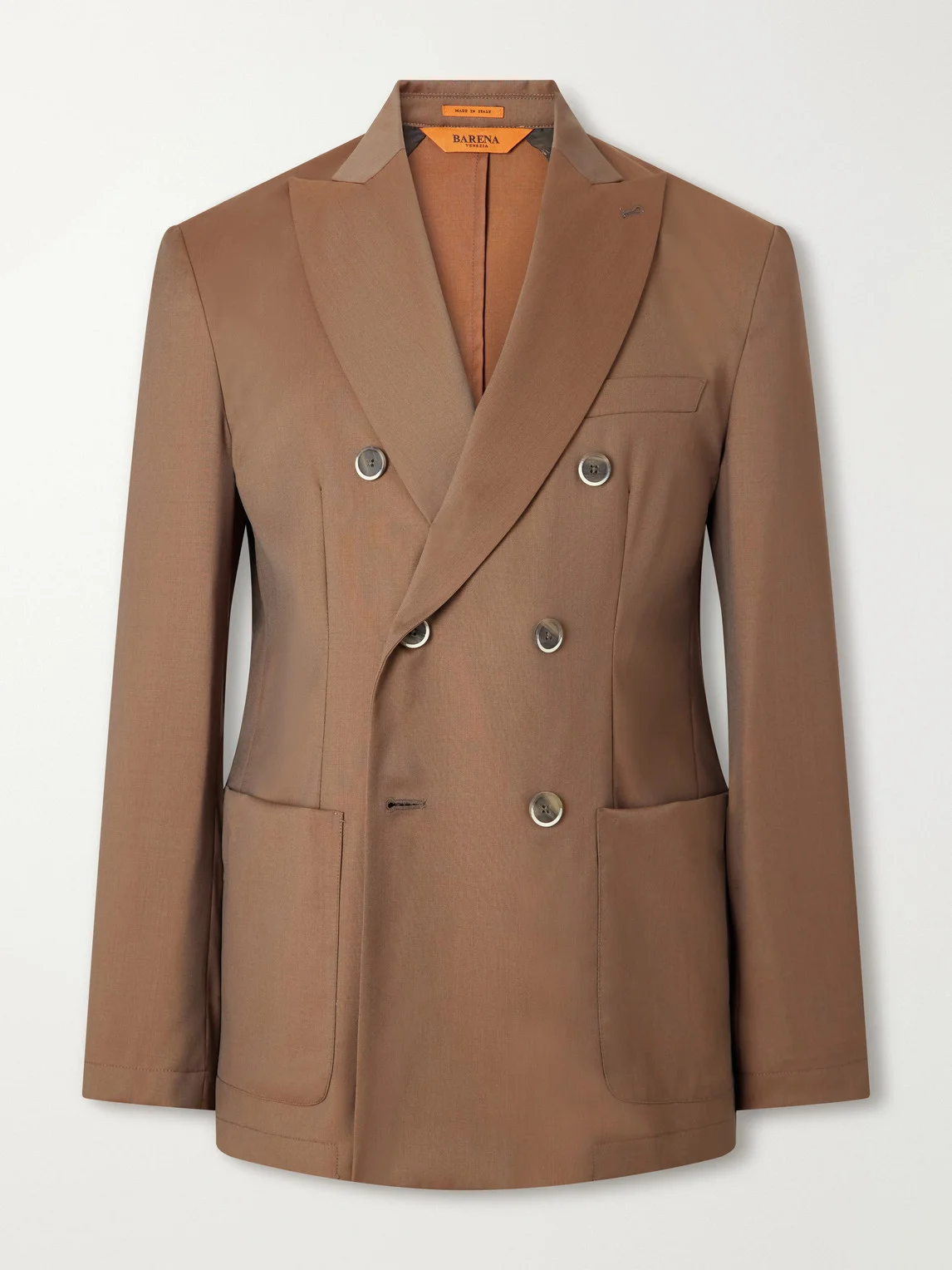 Double-Breasted Virgin Wool-Gabardine Suit Jacket - 1