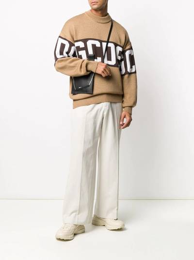 GCDS intarsia-knit logo jumper outlook