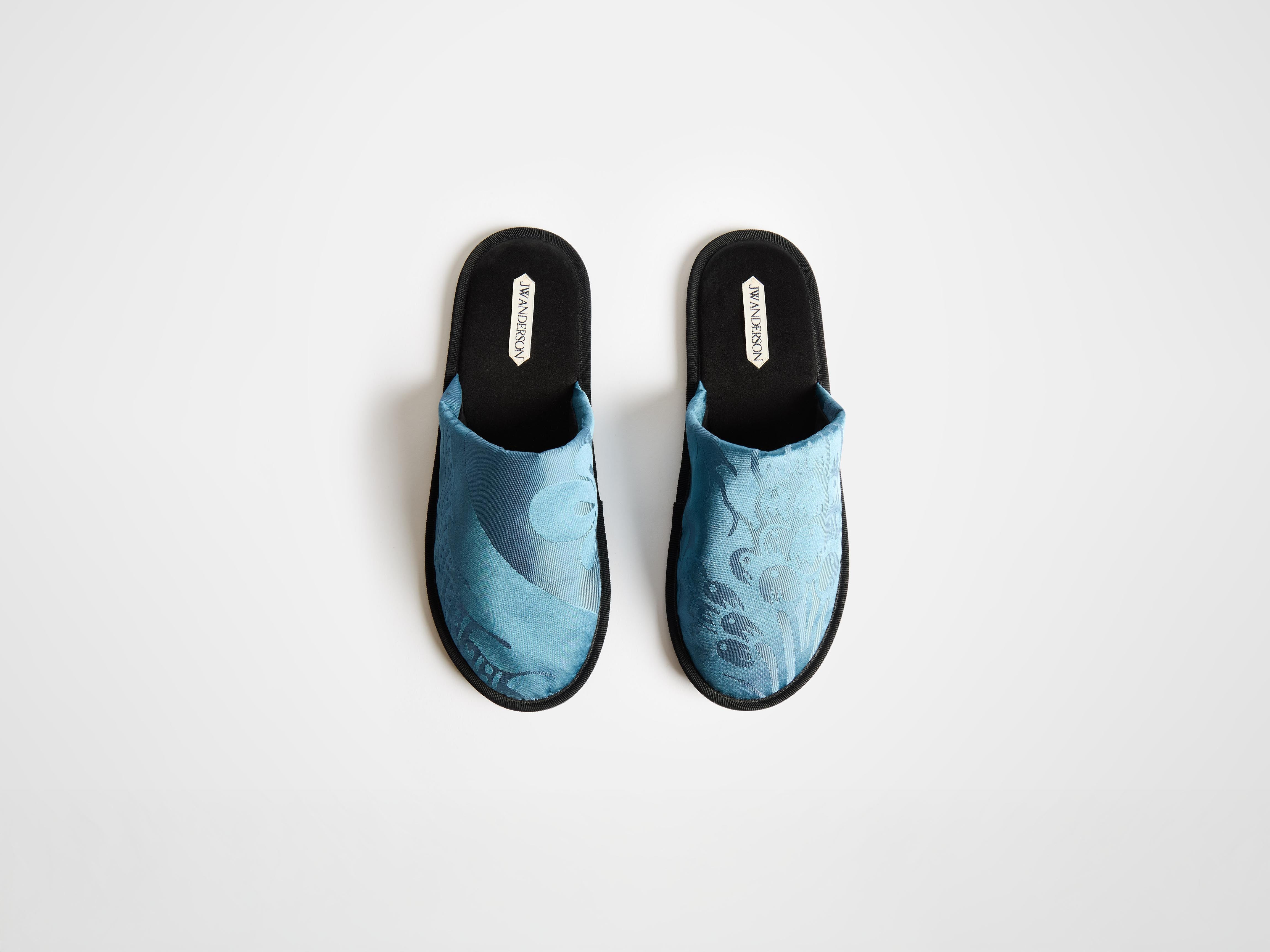 MENS CLOSE TOE SLIDES IN AIRFORCE BLUE - 4