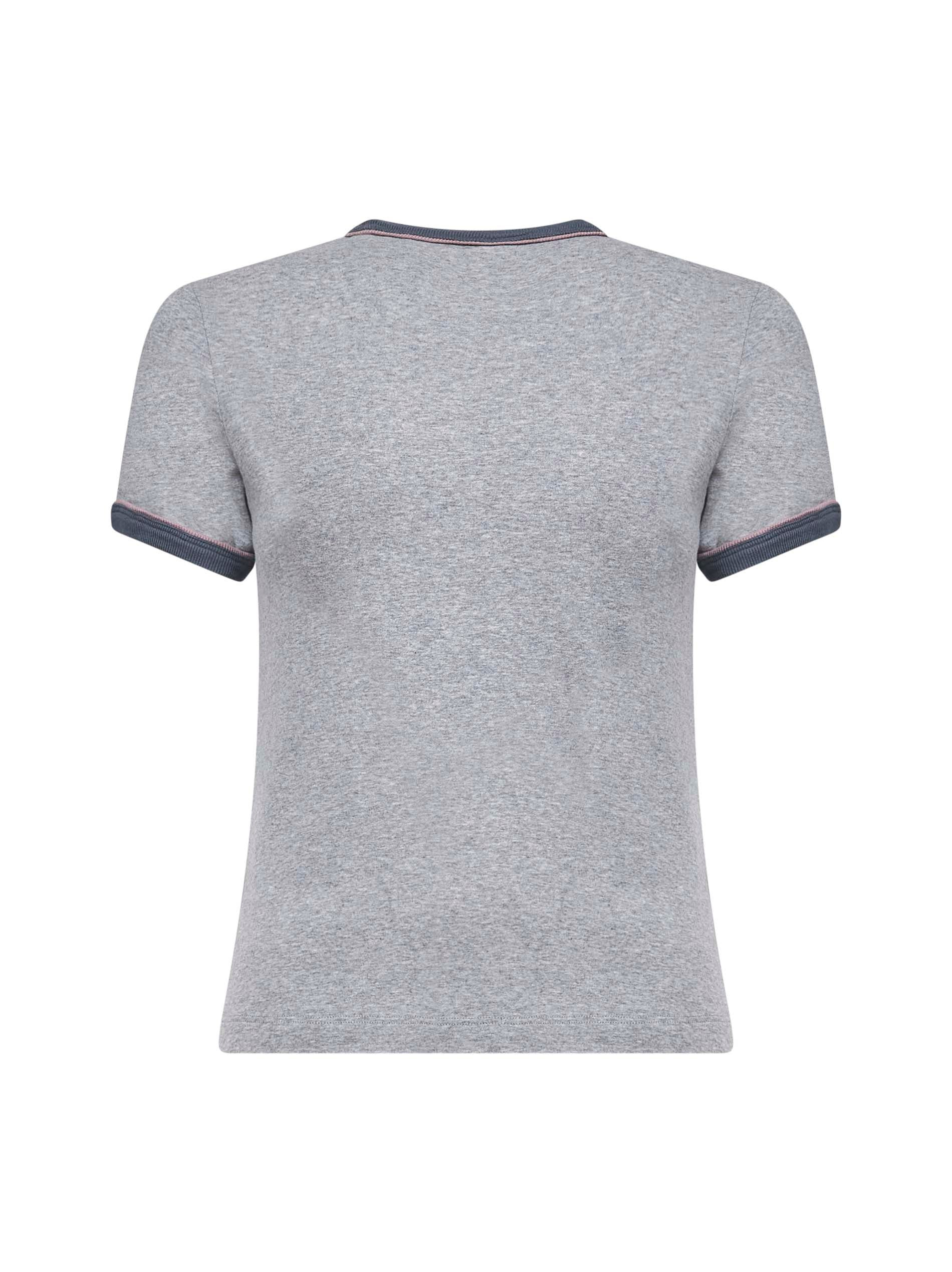 Gray chiné jersey baby fit logo T-shirt - 2