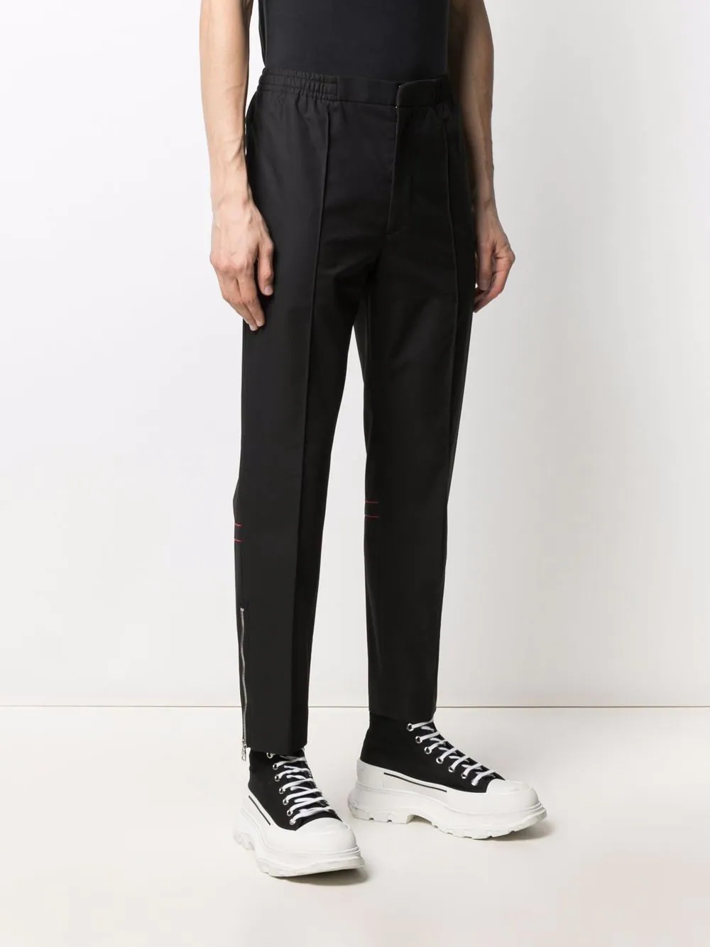 logo-strap trousers - 3