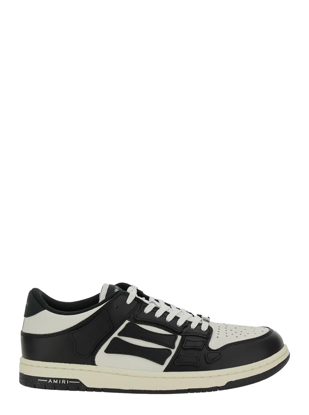 Amiri Men 'Skel Top Low' Black And White Sneakers With Logo Patch On Thetongue And Contrasting Detai - 1