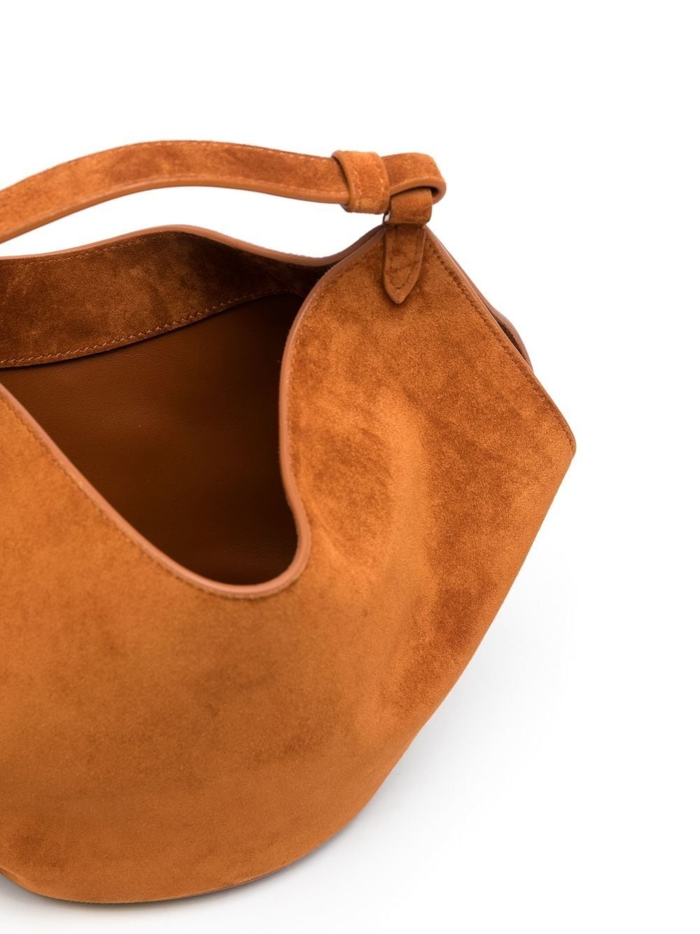 Lotus Mini Suede Tote Bag in Brown - Khaite