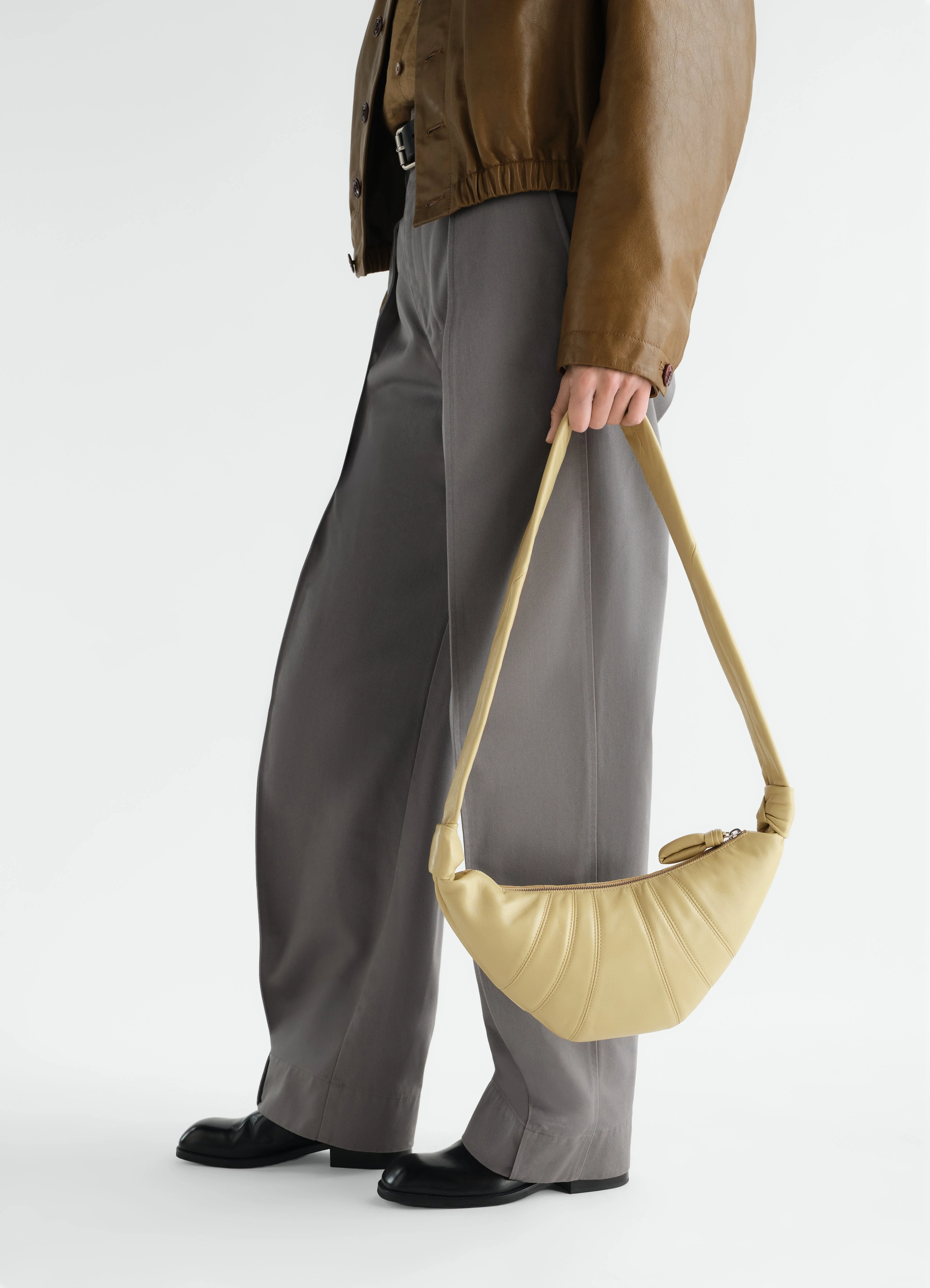 SMALL CROISSANT BAG IN LEATHER - 1