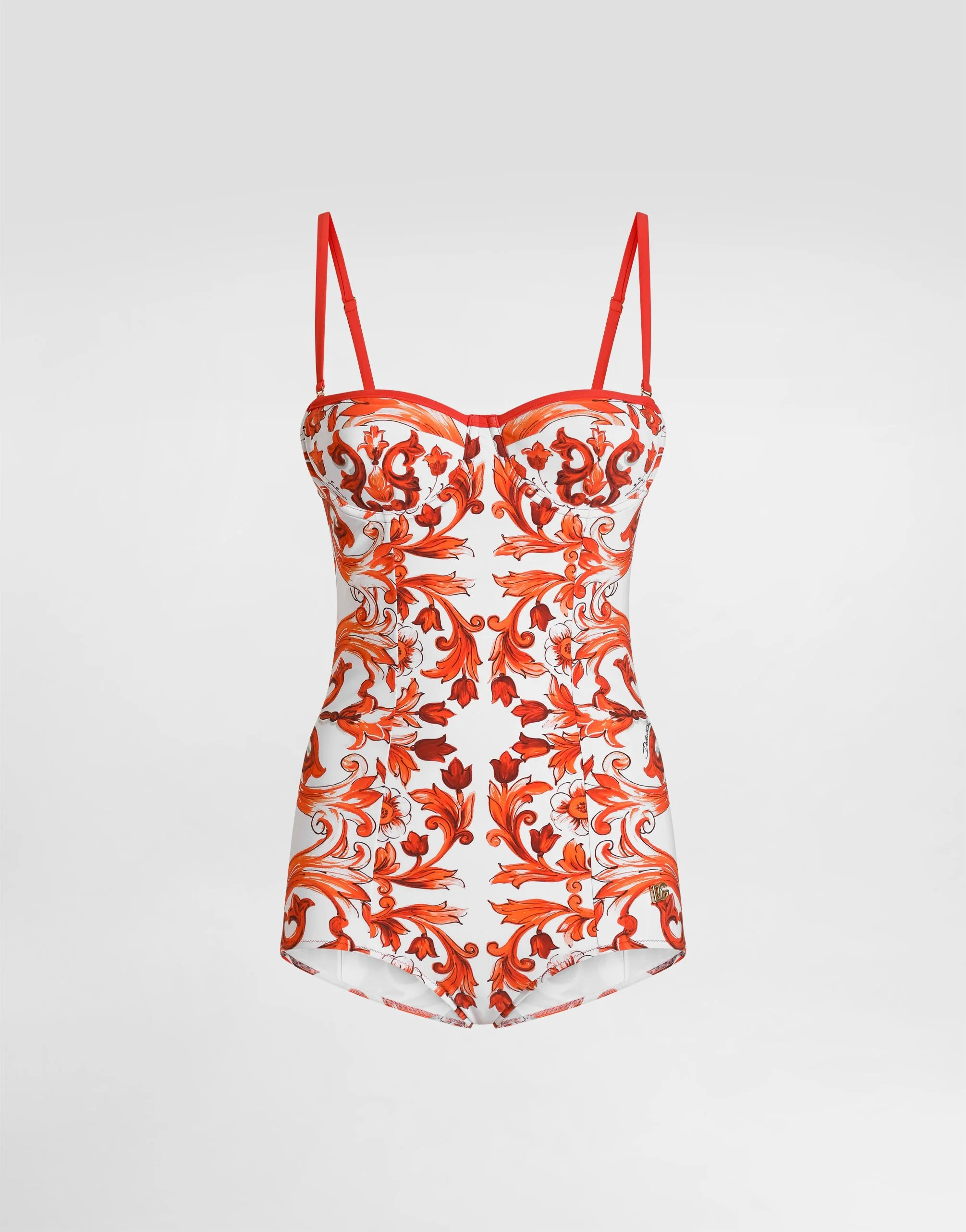 Majolica-print one-piece swimsuit - 1