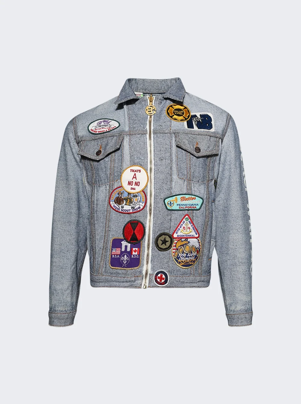 Brogue Reconstructed Reversible Trucker Jacket Indigo - 1