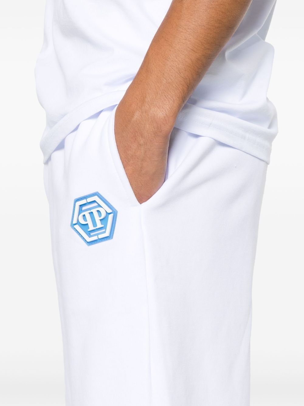 logo-print track shorts - 5