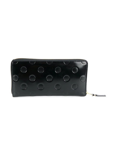 Comme Des Garçons polka dots zip around wallet outlook